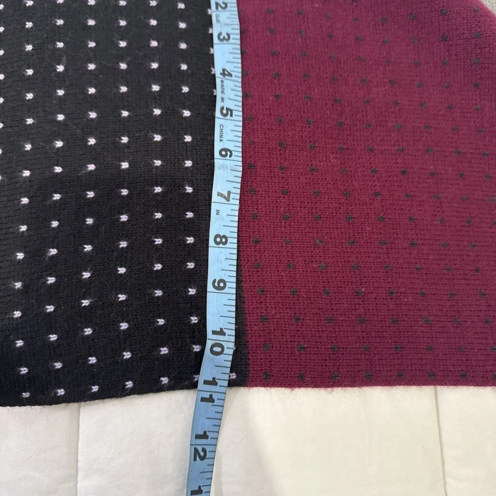 Gruppo Italiano Scarf Unisex Colorblock Dot Print Winter‎ Wrap 74x11 Classic